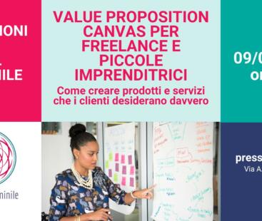 Value proposition canvas per freelance e piccole imprenditrici