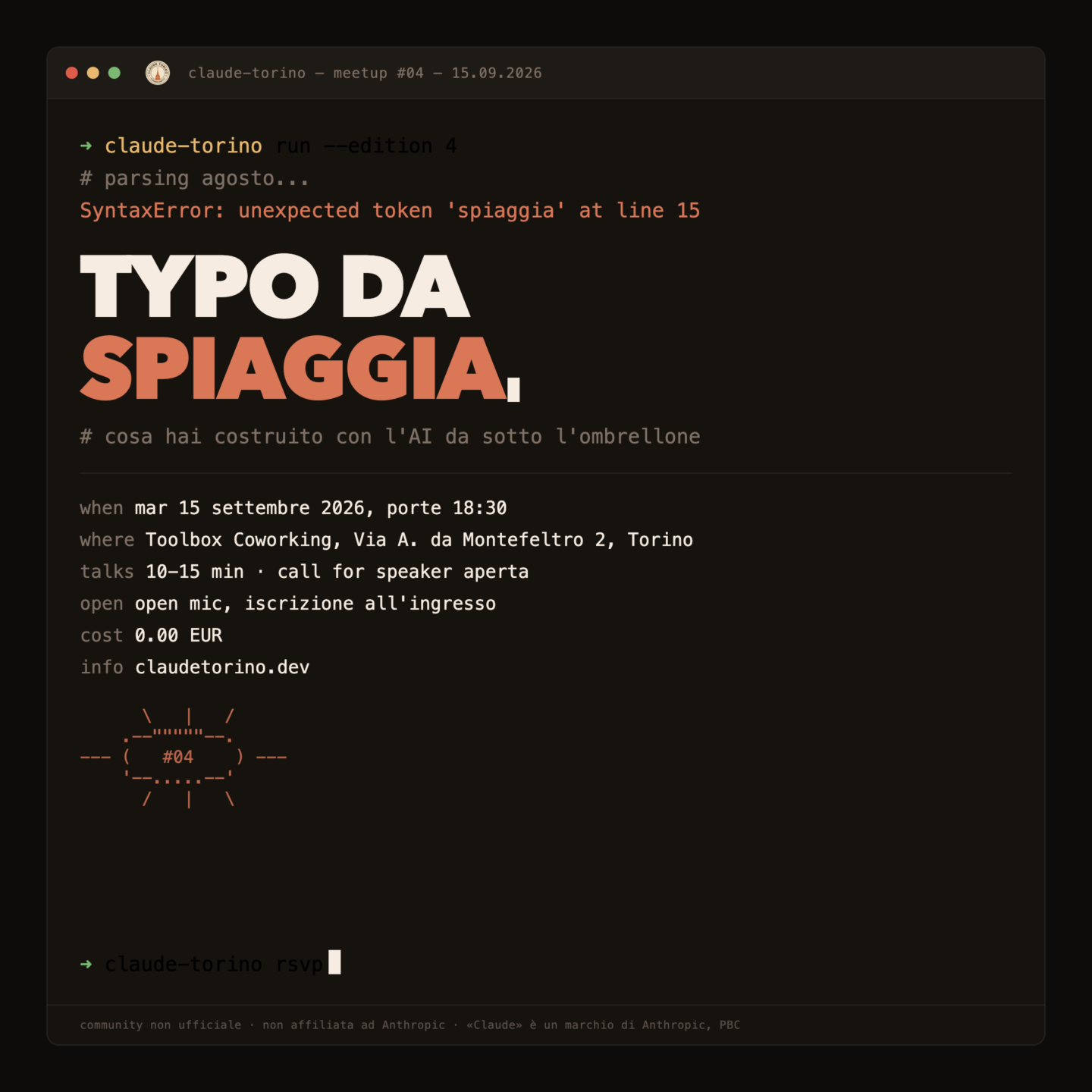 Claude torino 4 locandina quadrata